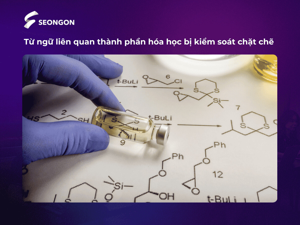 Để tránh bị gỡ bài, cần cẩn trọng khi đề cập đến thành phần hóa học, đặc biệt khi check từ vi phạm chính sách Facebook