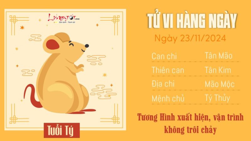 Dự báo công việc tuổi Tý theo tử vi 23/11/2024