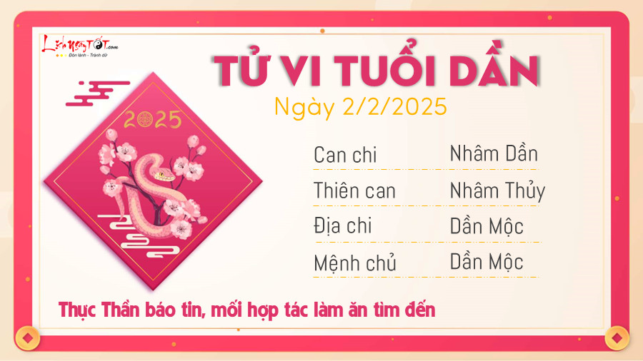 Dự báo tử vi 2/2/2025 tuổi Dần: Tài lộc khởi sắc, chú ý sức khỏe