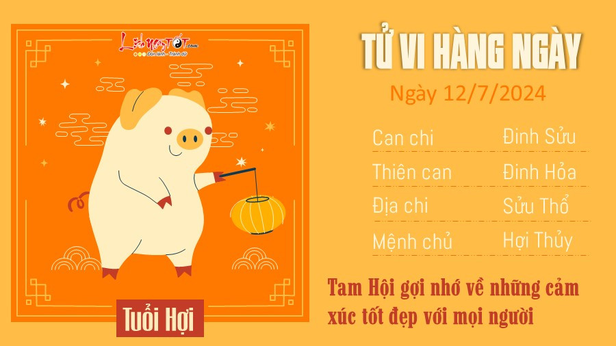 Dự báo tử vi tuổi Hợi ngày 12 tháng 7, gia đình hòa thuận, cẩn trọng tiền bạc