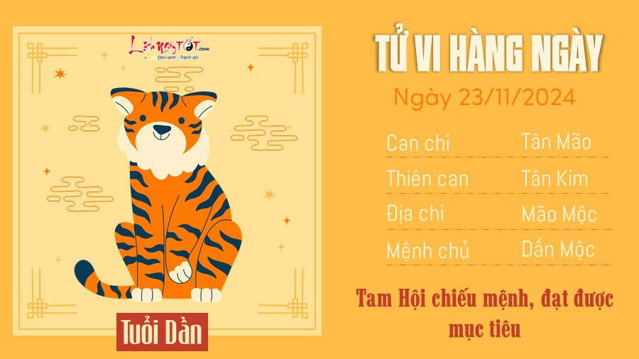 Dự đoán tình duyên tuổi Dần trong tử vi 23/11/2024