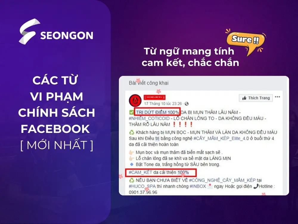 Facebook hạn chế từ ngữ cam kết tuyệt đối để tránh tạo kỳ vọng sai lệch cho người dùng