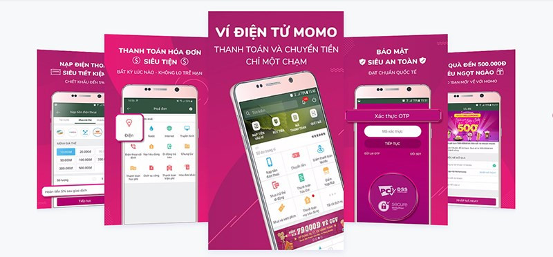 Giao diện ví điện tử MoMo