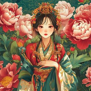 Hai người phụ nữ đang thảo luận hoặc xem tướng số