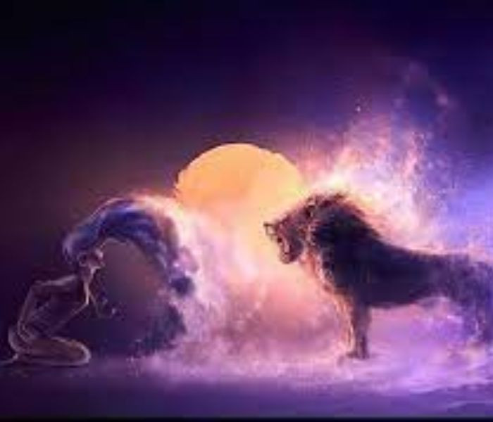 Hình ảnh 12 cung hoàng đạo 3D Sư Tử, chú sư tử vương giả với ánh mắt đầy quyền uy