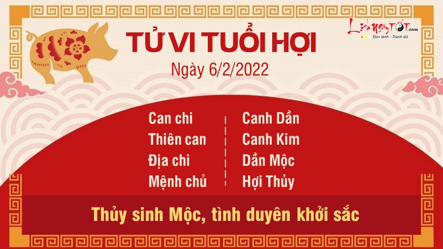 Hình ảnh biểu tượng tuổi Hợi trong tử vi ngày 6 tháng 2, mang lại sự thông thái và tình duyên tốt đẹp
