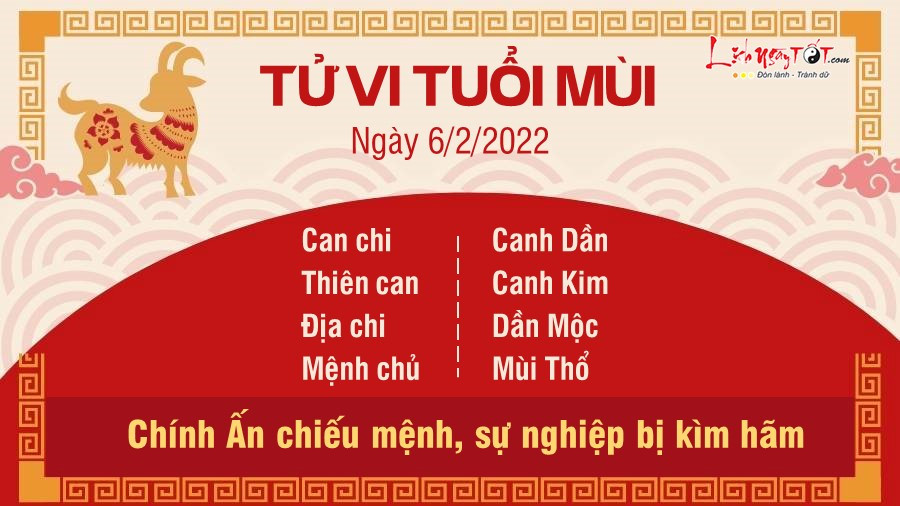 Hình ảnh biểu tượng tuổi Mùi trong tử vi ngày 6 tháng 2, nhắc nhở về sự cẩn trọng