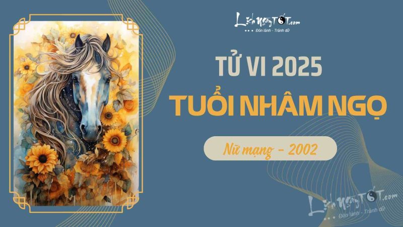 Hình ảnh dự đoán tử vi năm 2025 cho người tuổi Nhâm Ngọ 2002 nữ mạng