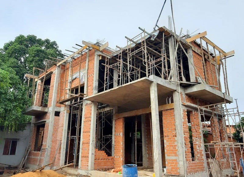 Hình ảnh máy móc chuẩn bị động thổ xây dựng công trình