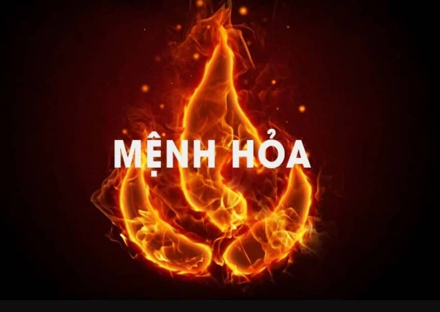Hình ảnh ngọn lửa rực cháy biểu tượng cho mệnh Hỏa