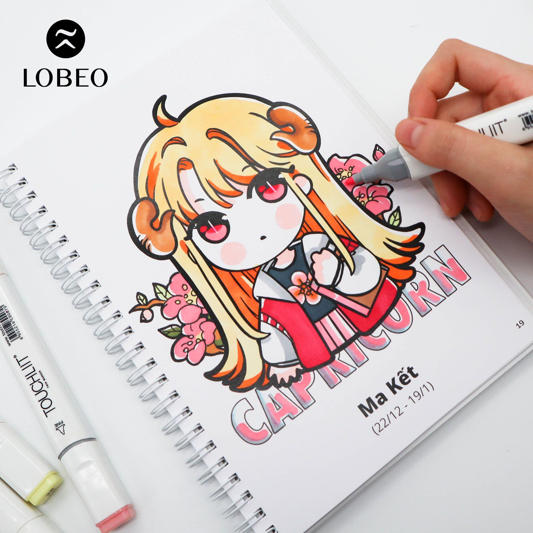 Hình ảnh nhân vật chibi cung Xử Nữ trong phong cách vẽ 12 cung hoàng đạo chibi