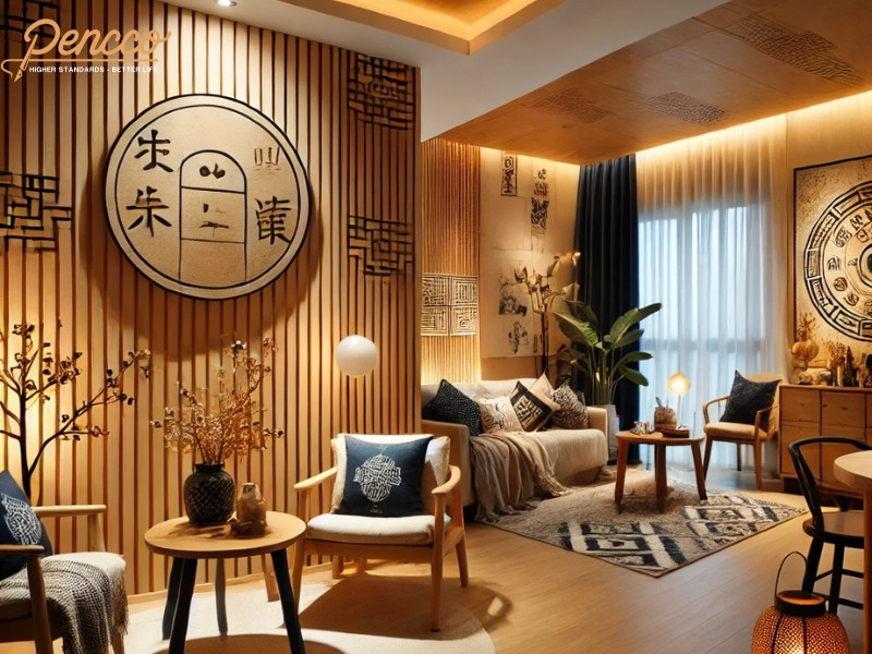 Không gian sống ấm cúng với nội thất màu đỏ, cam cho người tuổi Dần mệnh Hỏa