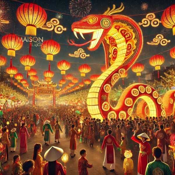 Lễ hội truyền thống đầu năm mới, mang không khí tươi vui và hy vọng cho tử vi Ất Tỵ 2025