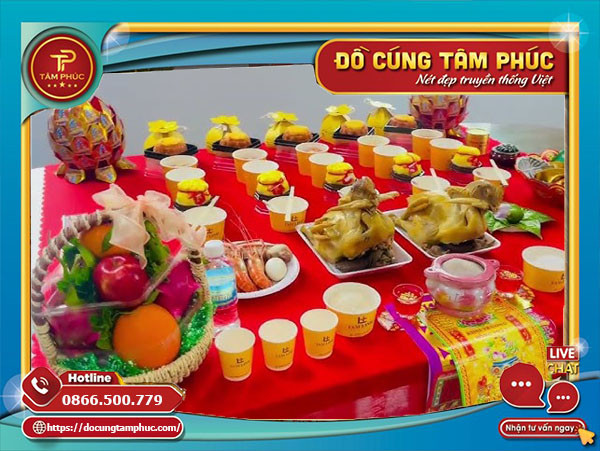 Mâm lễ vật cúng khai trương