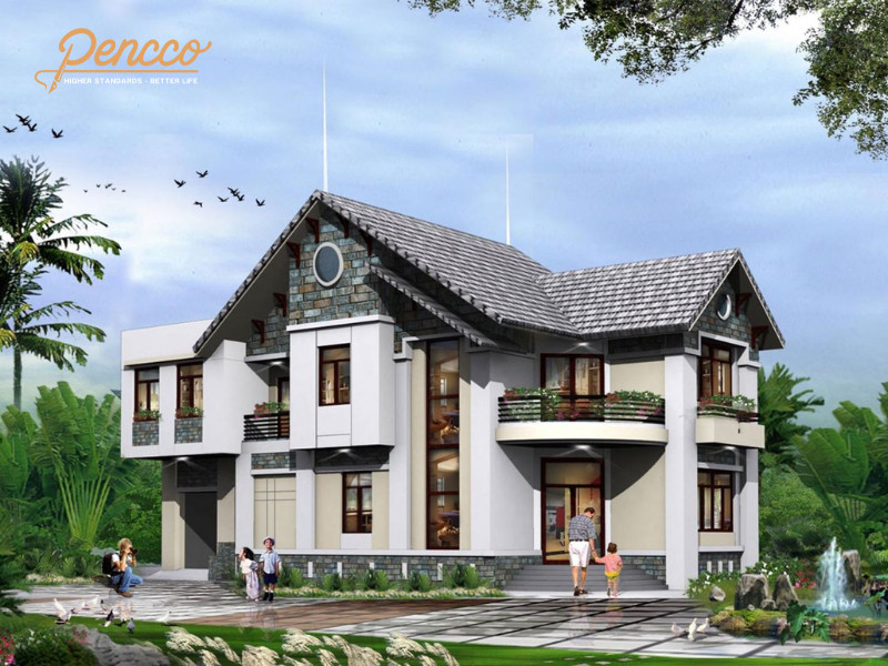Màu sơn ngoại thất hợp tuổi Hợi mệnh Thủy