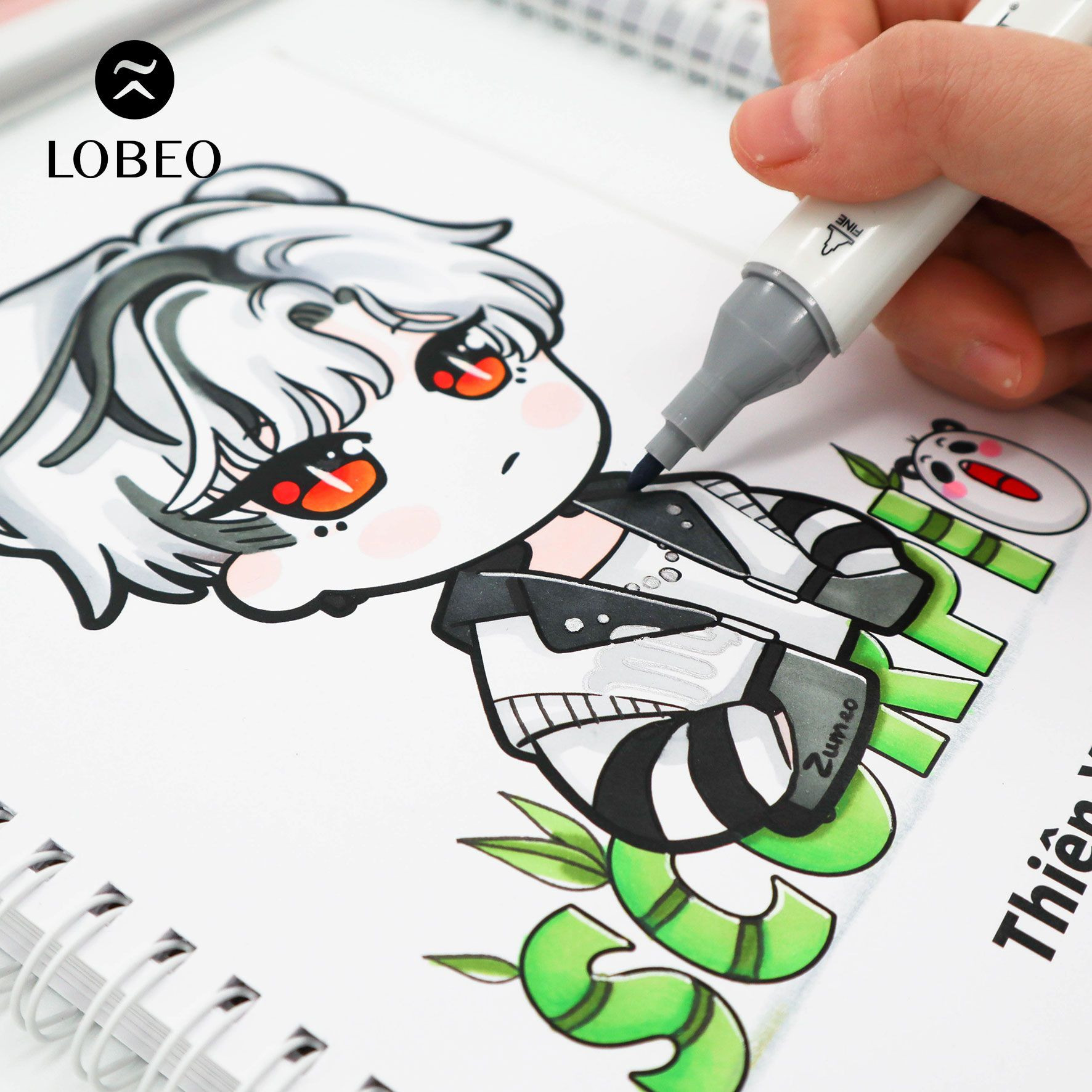 Minh họa chibi cung Ma Kết, đại diện cho việc vẽ 12 cung hoàng đạo chibi