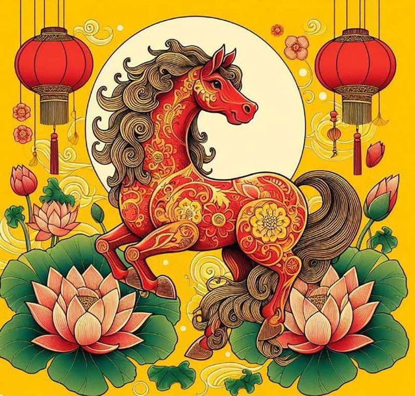 Một con ngựa đang phi nước đại mạnh mẽ và duyên dáng, biểu tượng cho năng lượng và sự tiến lên của tuổi Ngọ trong tử vi ngày 27/8/2025.
