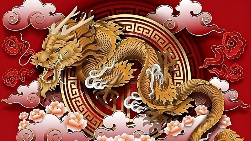 Một gia đình hạnh phúc bên nhau trong ngày Tết