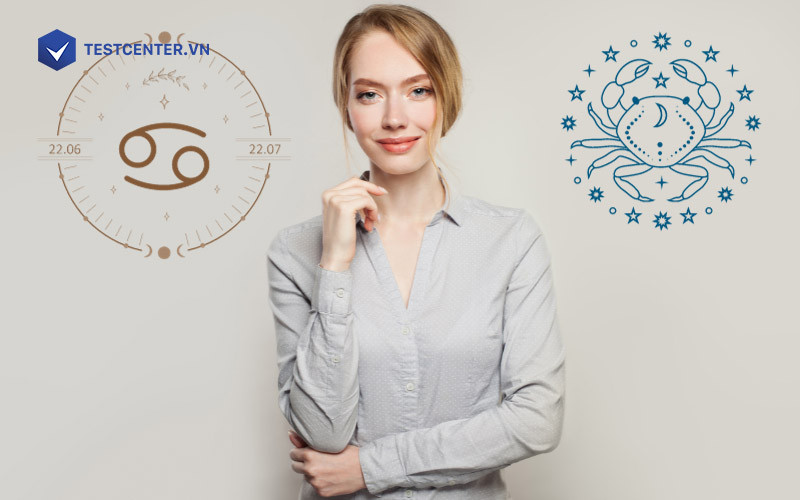 Một người phụ nữ với vẻ mặt dịu dàng và đôi mắt biết nói, thể hiện sự trực giác nhạy bén của Cự Giải