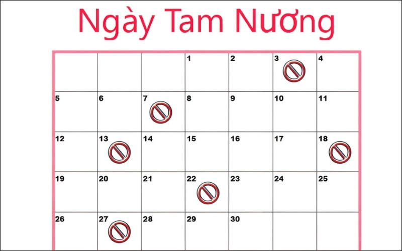 Ngày Tam Nương với những ngày âm lịch kiêng kỵ