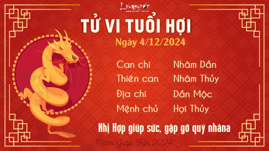 Người tuổi Hợi gặp gỡ quý nhân trong tử vi ngày 4/12/2024