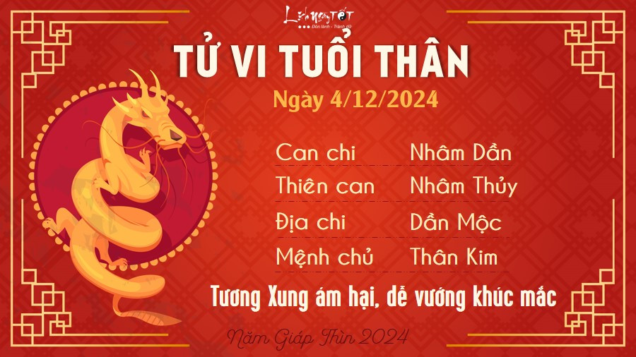 Người tuổi Thân cần cẩn trọng quan hệ xã giao trong tử vi ngày 4/12/2024