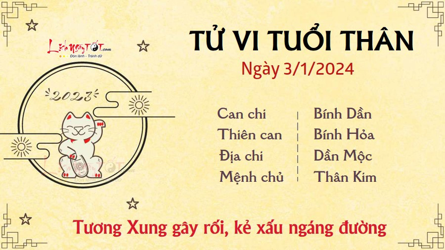 Người tuổi Thân gặp khó khăn kinh doanh và cần cẩn trọng trong tử vi ngày 3 tháng 1
