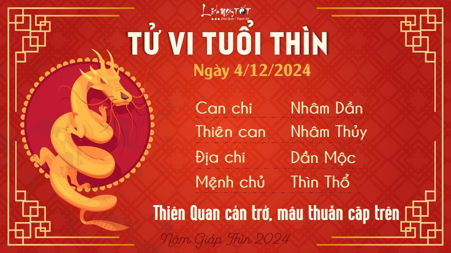 Người tuổi Thìn cần cẩn trọng lời nói trong tử vi ngày 4/12/2024