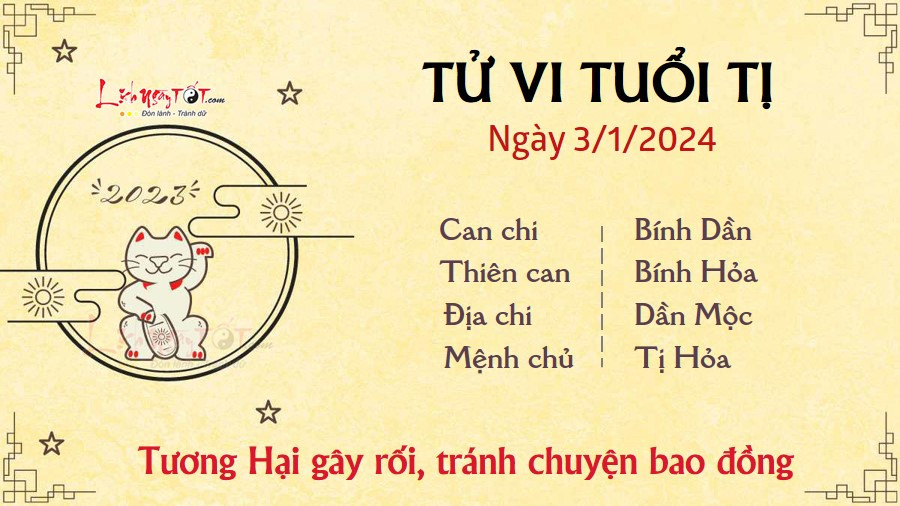 Người tuổi Tỵ cần cẩn trọng và tránh thị phi theo tử vi ngày 3 tháng 1