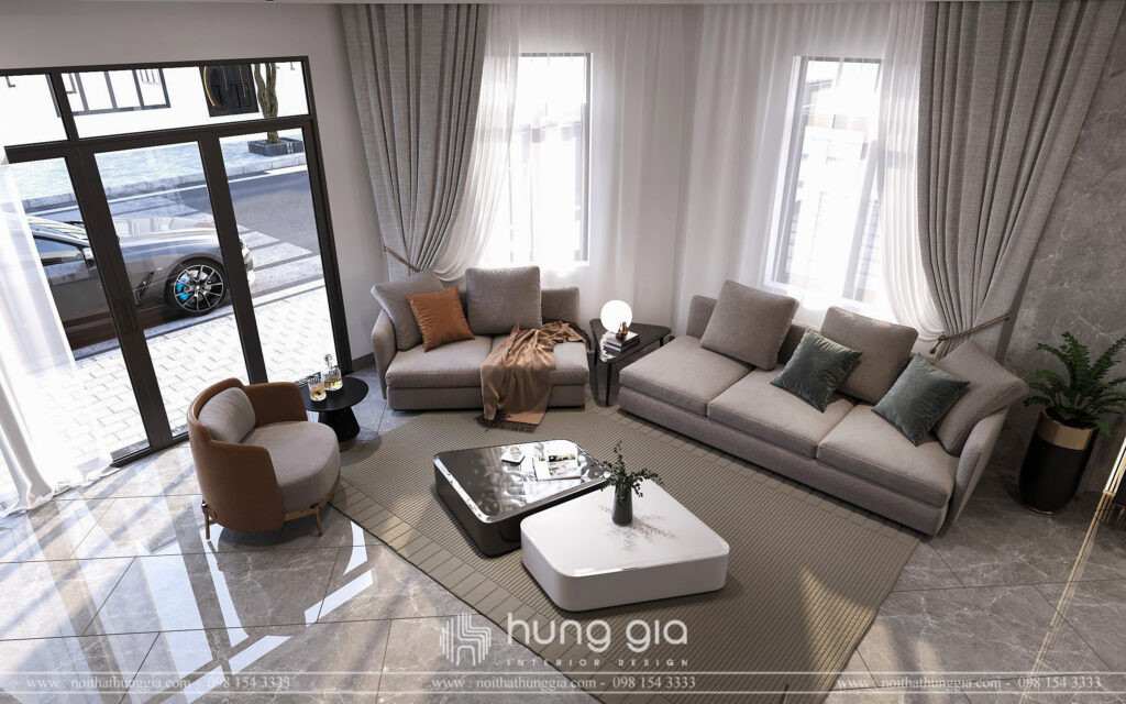 Nội thất phòng khách biệt thự sang trọng