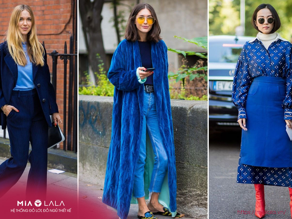 Phối đồ màu xanh navy tone sur tone sang trọng