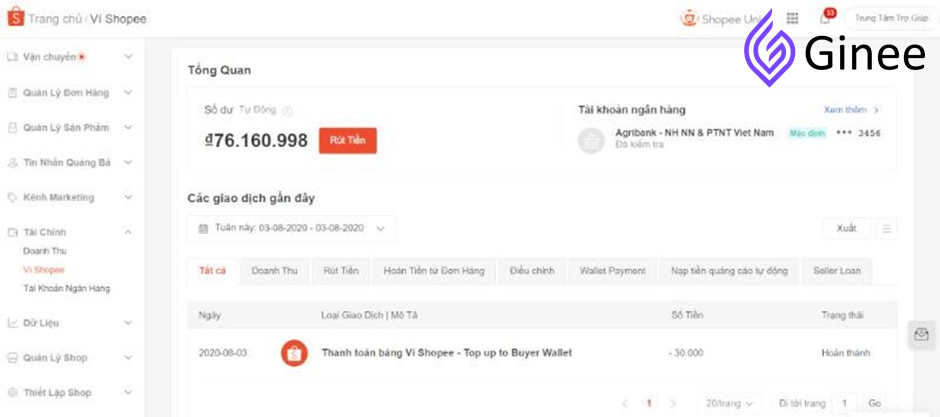 Quy định về thời gian Shopee chuyển tiền đơn hàng vào ví người bán