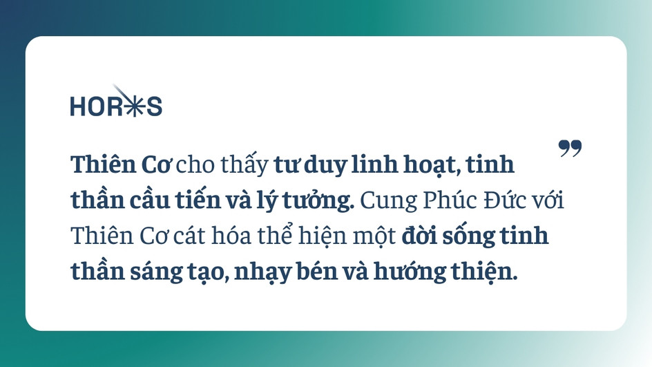 Sao Thiên Cơ ở Phúc Đức biểu thị tư duy linh hoạt và tinh thần cầu tiến