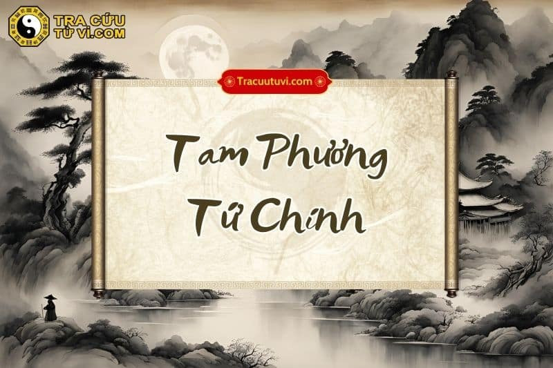 Sơ đồ các cung Tam phương Tứ chính trong lá số tử vi