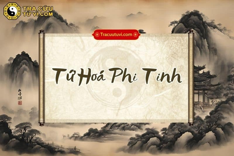 Sơ đồ minh họa khái niệm Tứ Hóa phi tinh cơ bản trong hệ thống Tử Vi Bắc Phái, giúp độc giả hiểu rõ cách các sao Hóa Lộc, Hóa Quyền, Hóa Khoa, Hóa Kỵ tương tác.