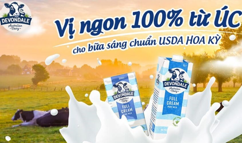 Sữa tươi Devondale cung cấp nhiều vitamin và khoáng chất cho bé