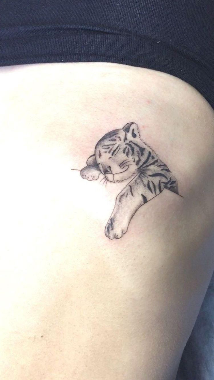 Tattoo hổ đang ngủ