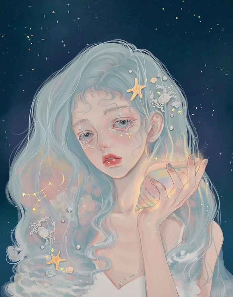 Thiên Bình nữ anime với vẻ đẹp hài hòa, thanh lịch
