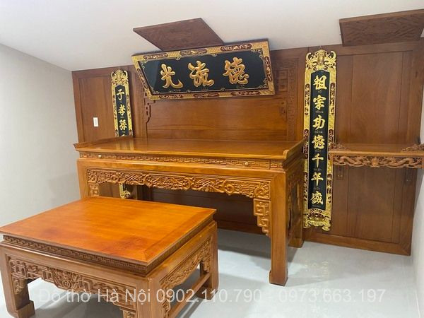 Thiết kế phòng thờ trang nghiêm, tạo không gian linh thiêng cho việc thờ cúng gia tiên