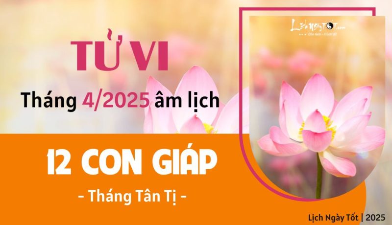 Tổng quan tử vi tháng 4 âm lịch năm 2025 của 12 con giáp