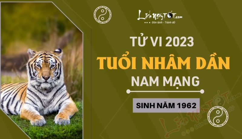 Tổng quan tử vi tuổi Nhâm Dần 1962 nam mạng năm 2023