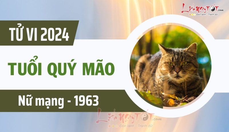 Tổng quan tử vi tuổi Quý Mão 1963 nữ mạng năm 2024