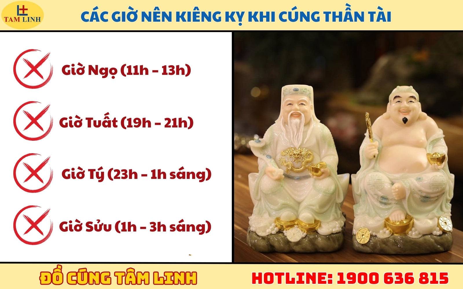 Tránh cúng Thần Tài vào các giờ kiêng kỵ để đảm bảo sự linh ứng và không phạm điều cấm kỵ