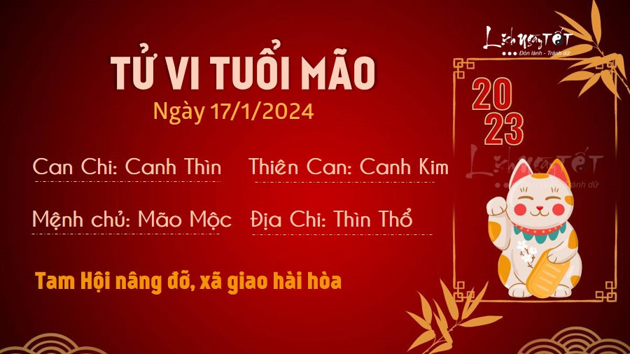 tử vi 17/1/2025 tuổi Mão