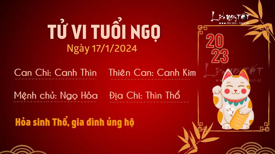 tử vi 17/1/2025 tuổi Ngọ