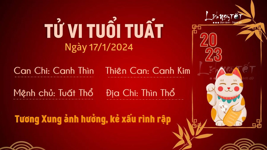 tử vi 17/1/2025 tuổi Tuất