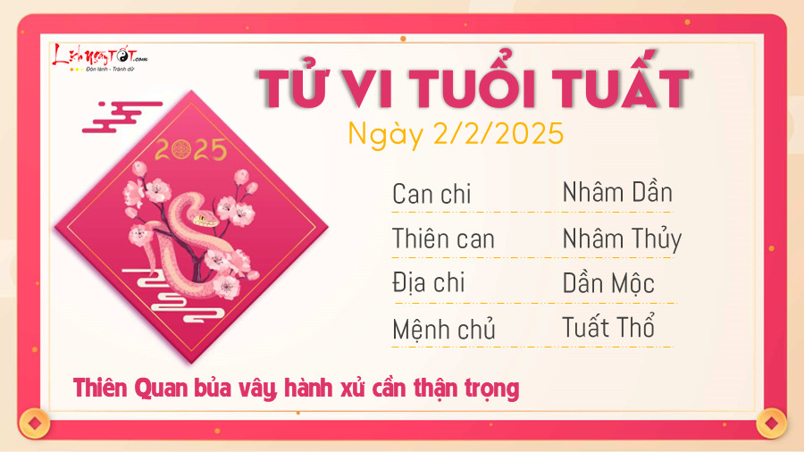 Tử vi 2/2/2025 tuổi Tuất: Cơ hội phát triển, cảnh giác rủi ro