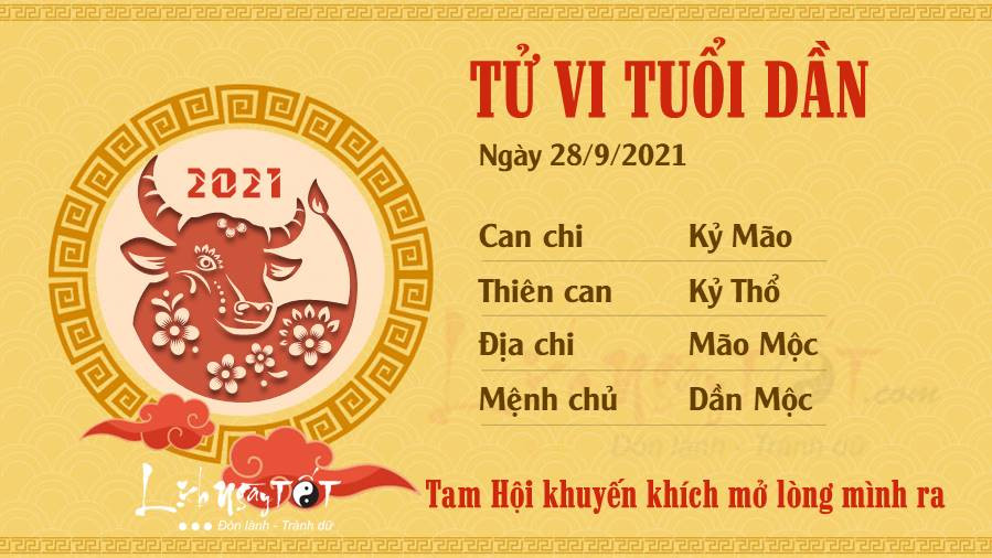 tử vi 28 9 lịch ngày tốt tuổi Dần