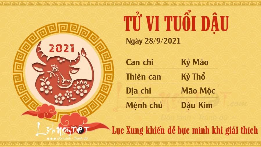 tử vi 28 9 lịch ngày tốt tuổi Dậu