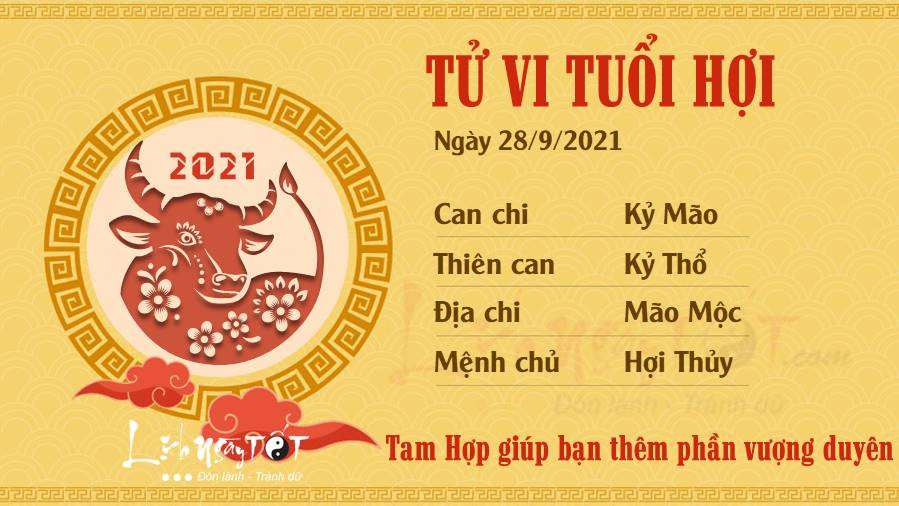 tử vi 28 9 lịch ngày tốt tuổi Hợi